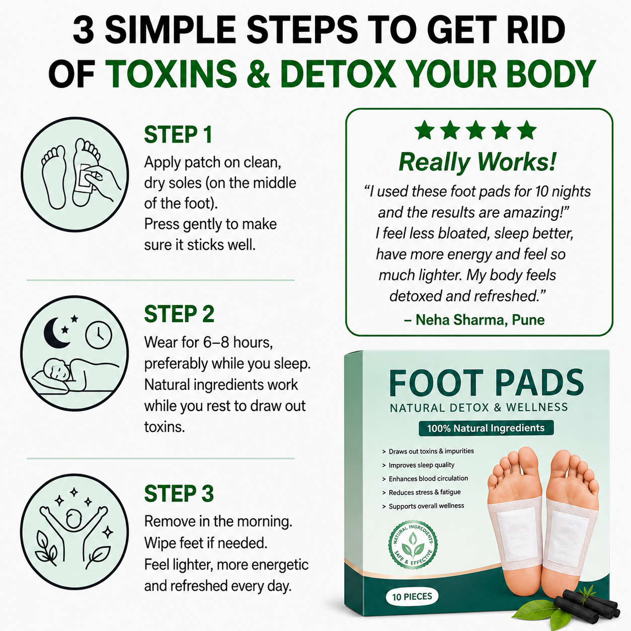 Foot Patches Buy 10 Get 10 Free